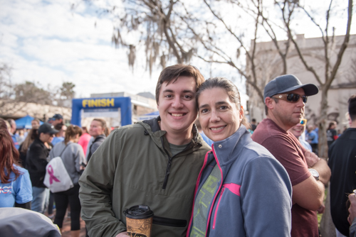 Members of Team Mainstreet posing for a photo after running in the MeStrong 5k race in DeLand