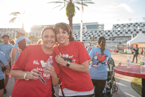 Team Mainstreet getting ready to participate in the Heart Walk at Daytona International Speedway