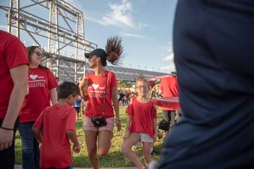 Team Mainstreet getting ready for the 2018 Heart Walk at Daytona International Speedway