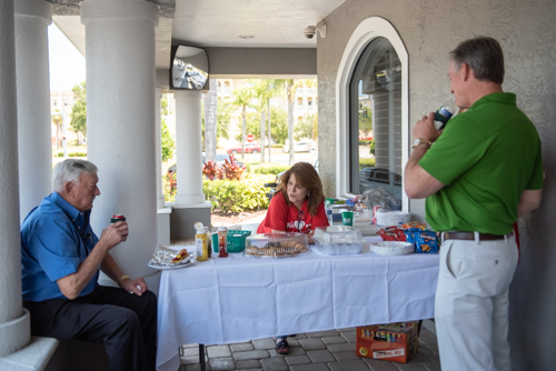 Employee speaking with customers at Customer Appreciation in Holly Hill