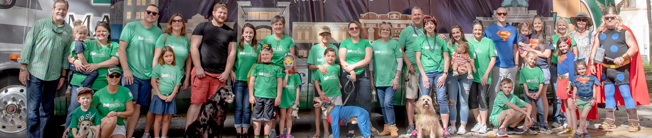 Team Mainstreet before Mardi Gras on Mainstreet Parade in DeLand