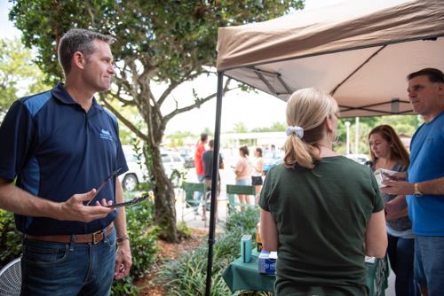 Customers and team members chat during Orange City's Customer Appreciation at Mainstreet Community Bank