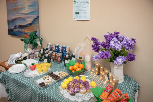 Customer Appreciation Day spread at John Knox Village branch of Mainstreet Community Bank