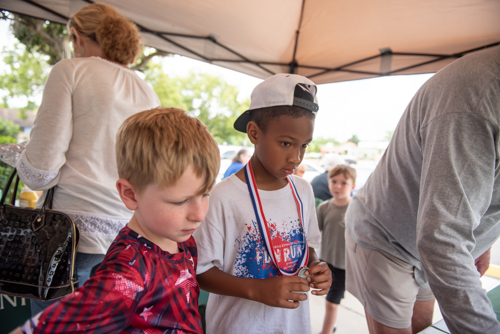 Two children at Customer Appreciation Day at Orange City Mainstreet Community Bank