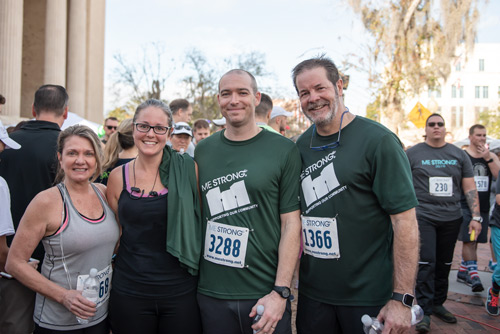 Mainstreet Community Bank President with lender and their wives at MeStrong race